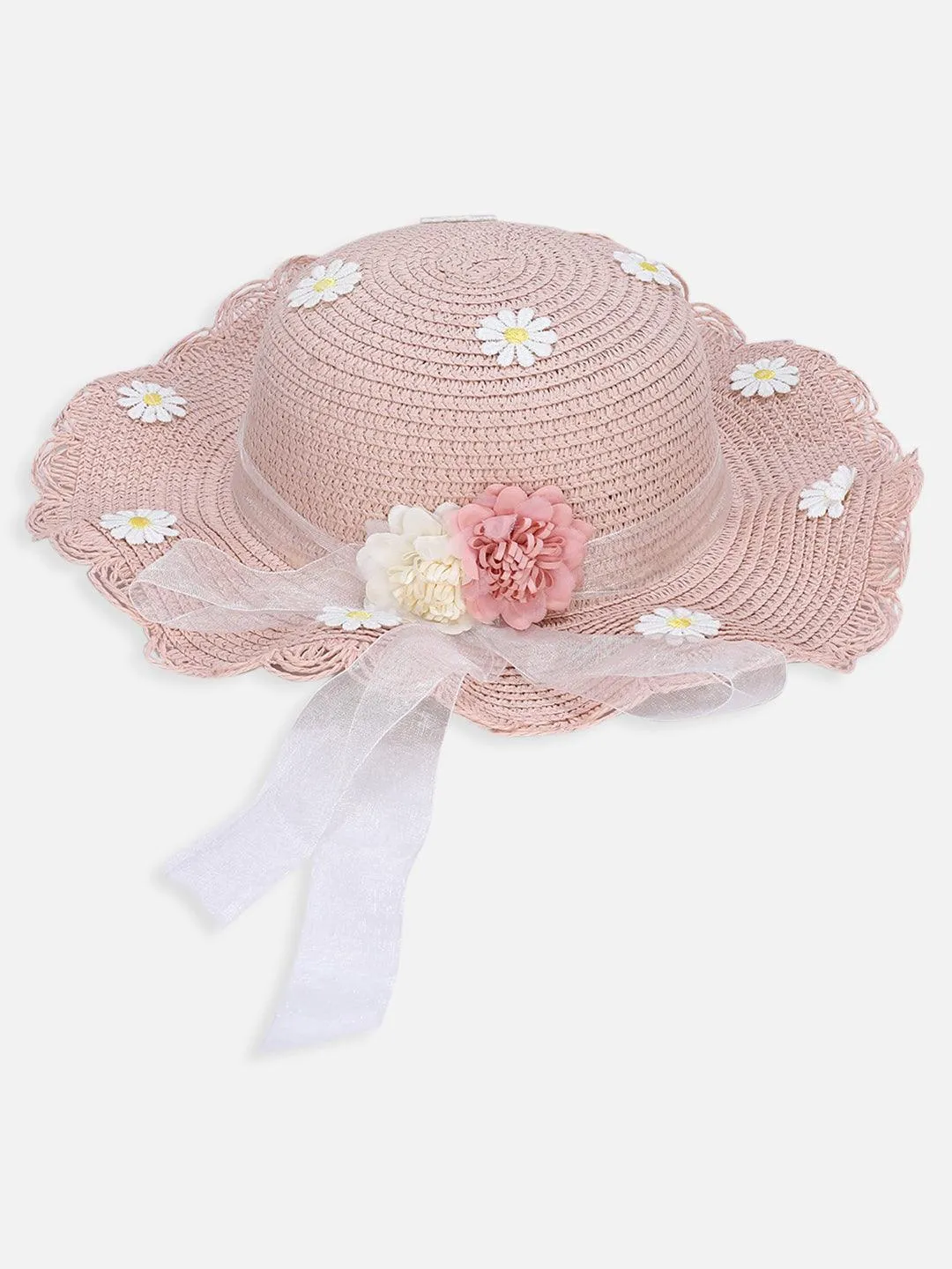 One Friday Pink Solid Summer Cap With Bag