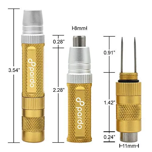 Pardo Cigar Double Punch with Twin Nubber, Ultra Sharp Punch Cutters for Small to Large