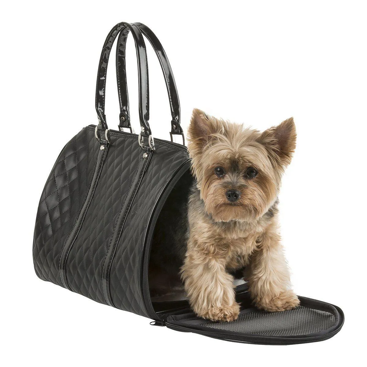 Petote JL Duffel Dog Carrier Black Quilted