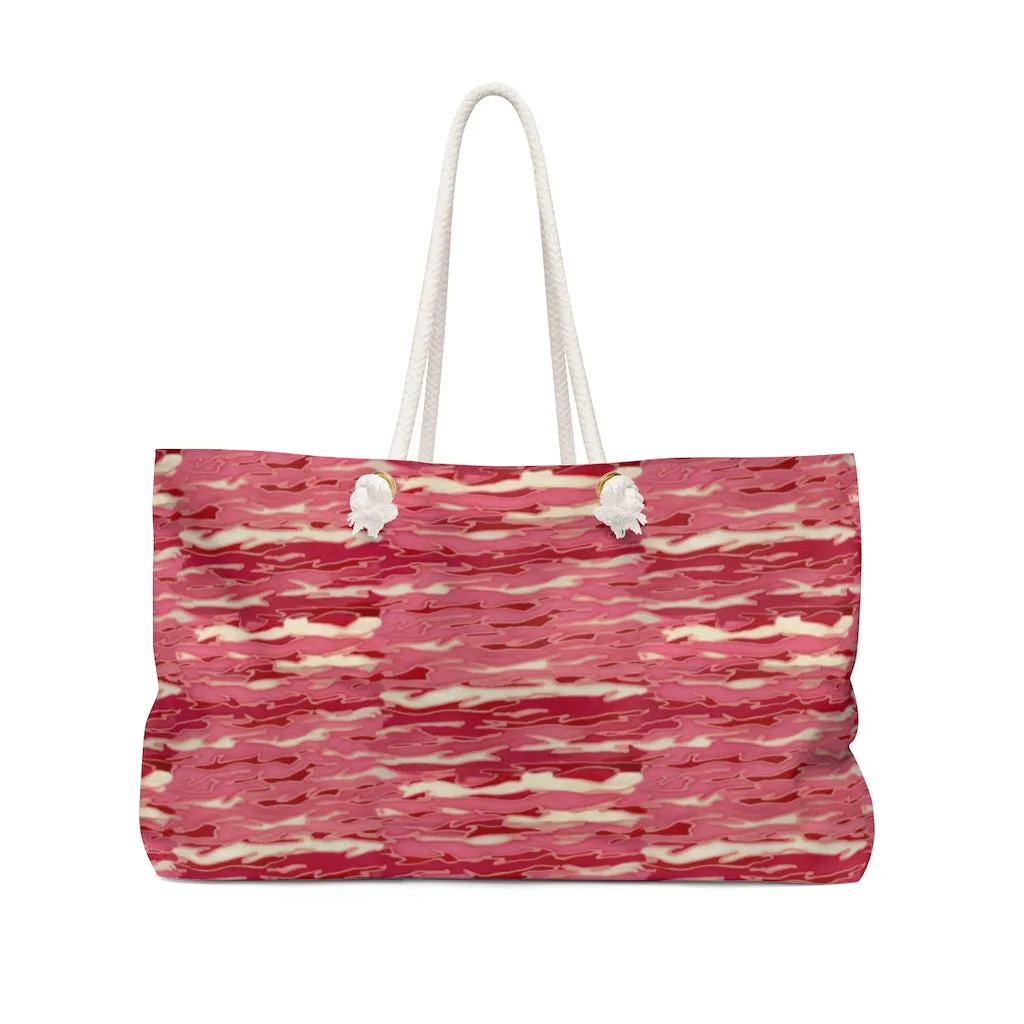 Pink Camouflage Lava Weekender Bag