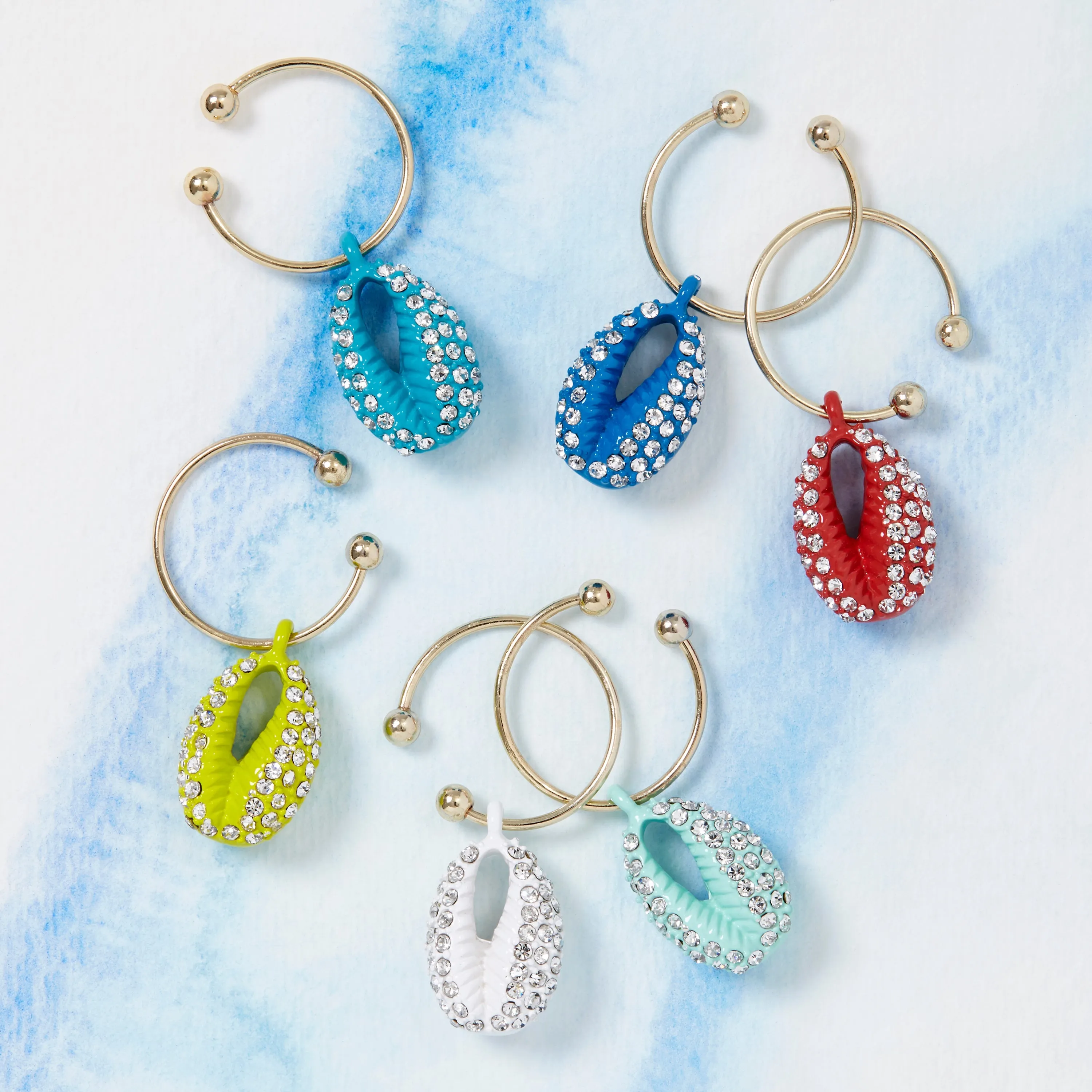 Puka shell wine charms