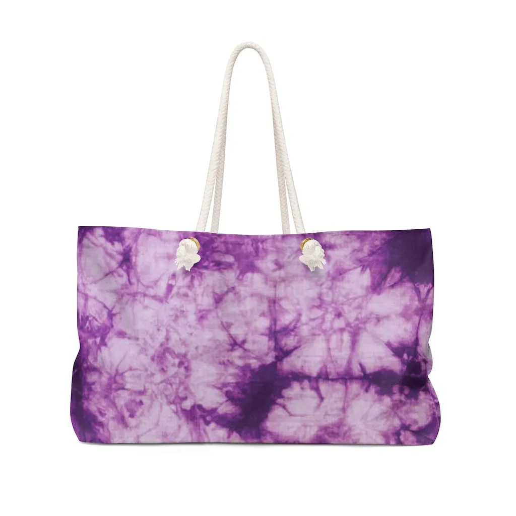 Purple Tie Dye Weekender Bag