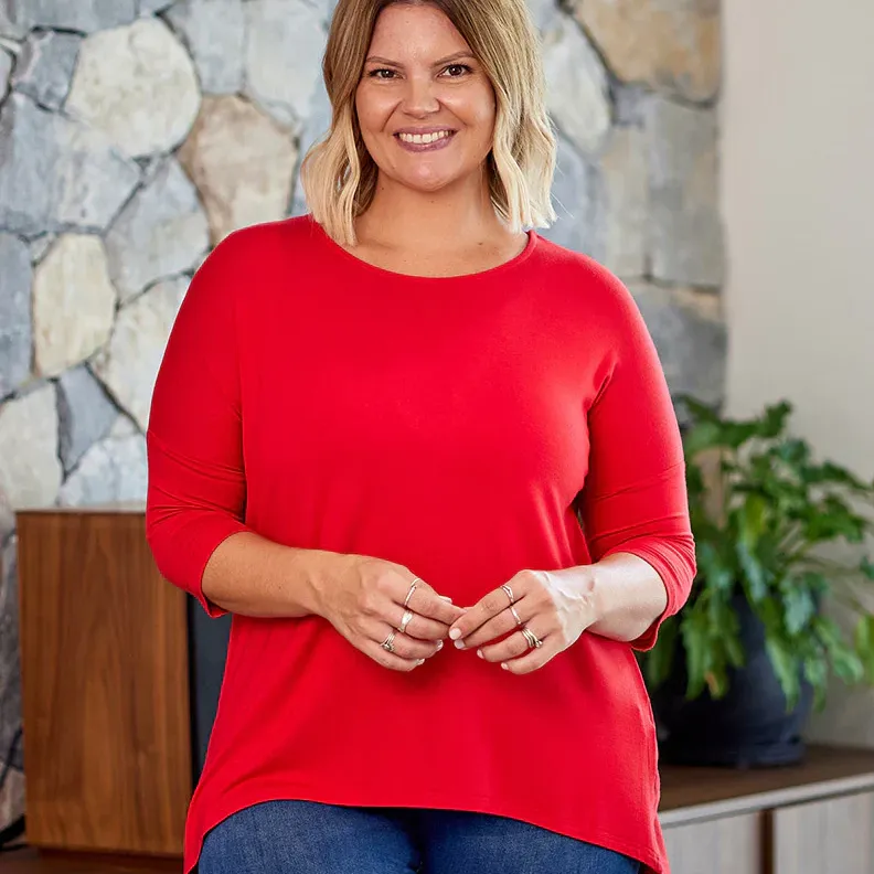 Red Long Sleeve Tee