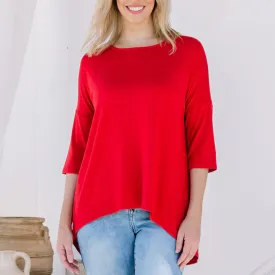 Red Long Sleeve Tee