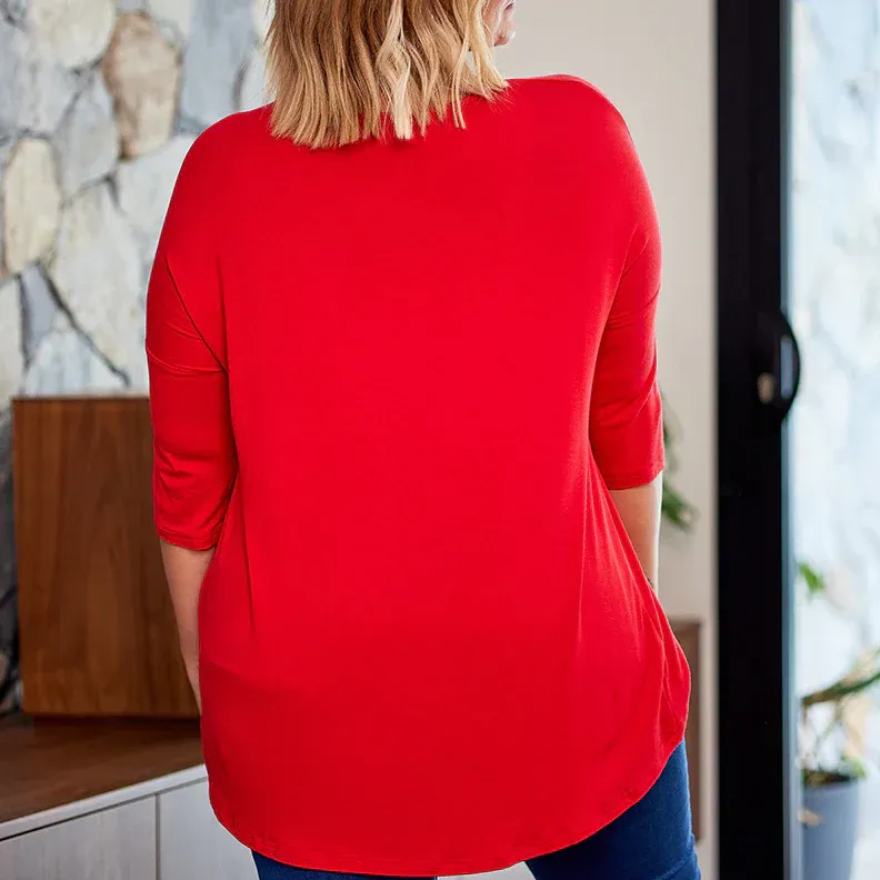 Red Long Sleeve Tee