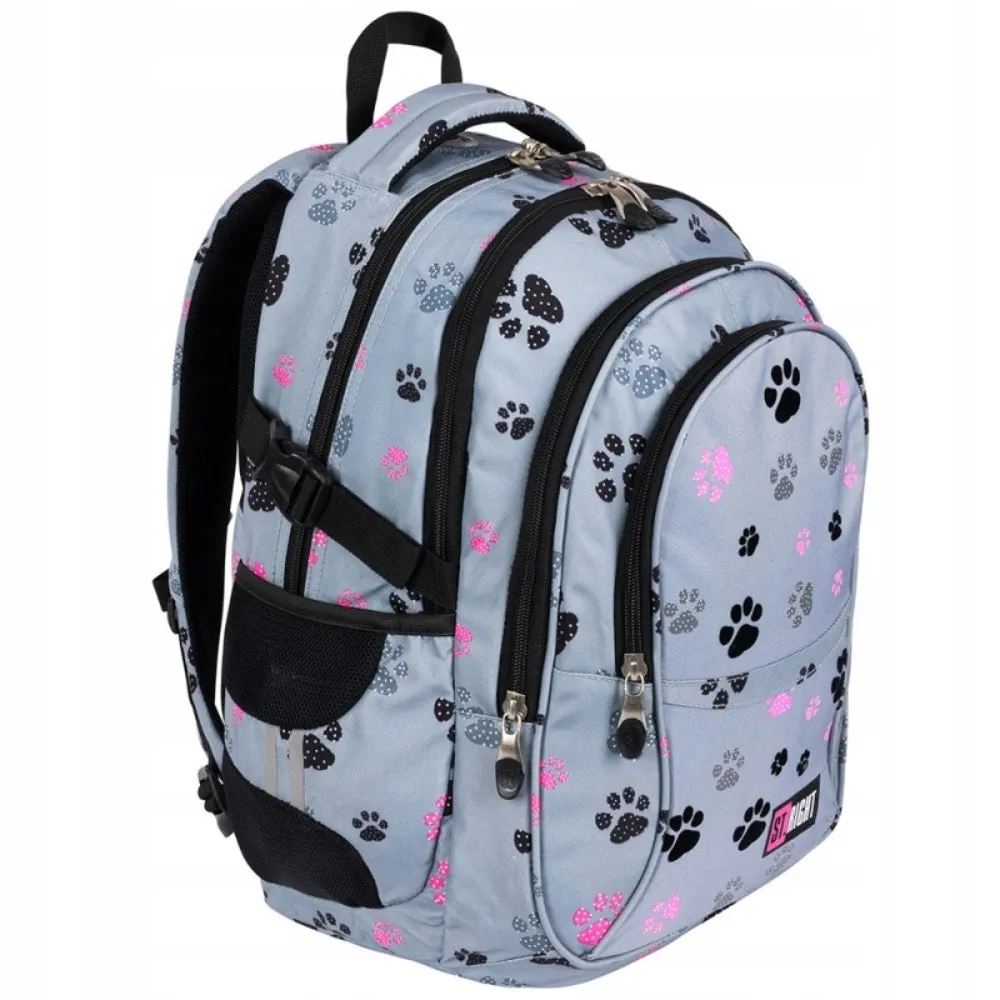 Reflective Paws 17 Inch School Bag | Stylish & Functional Backpack for Girls