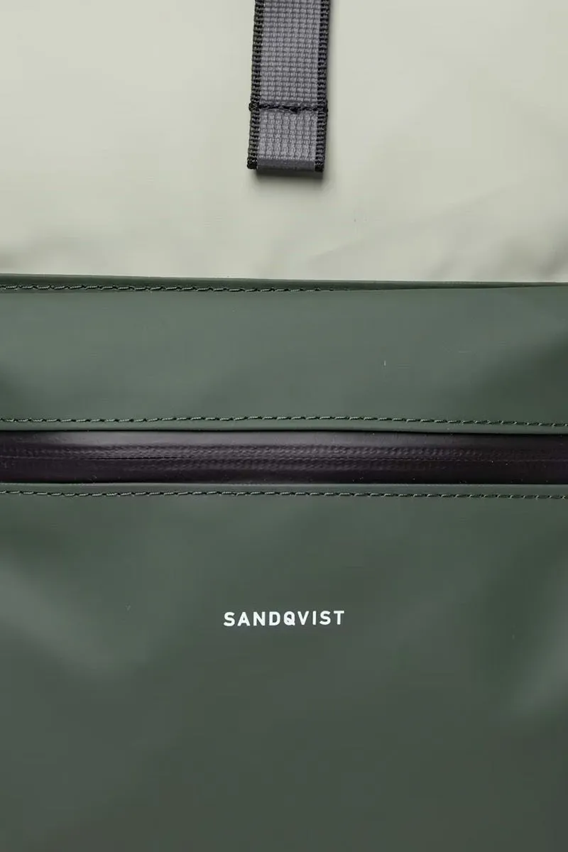 Sandqvist Ruben 2.0 Water-Resistant Rolltop Backpack (Multi Green)