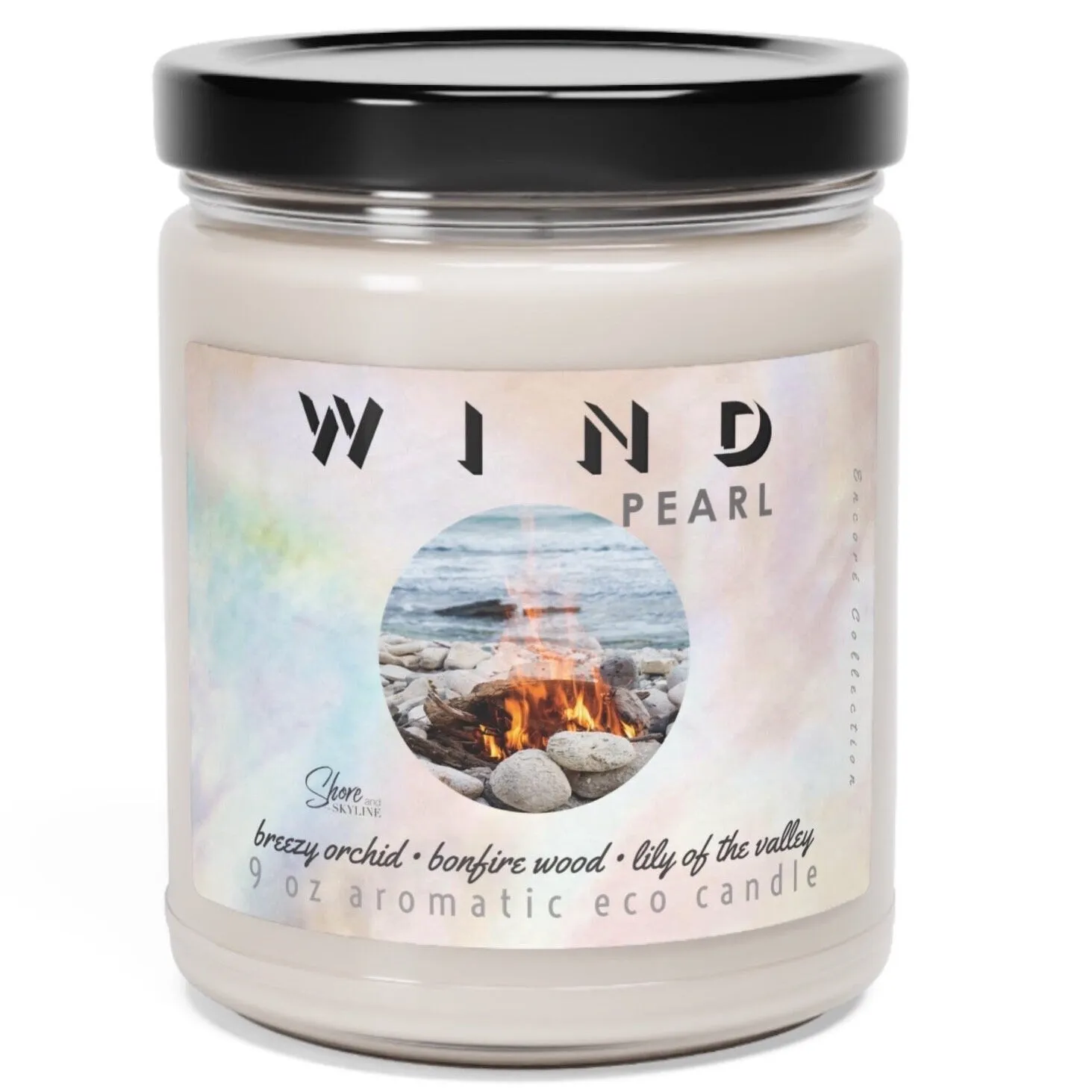 Scented Candle WIND Pearl sea breezy Lily of Valley fragrance salt air beach wood orchid jasmine floral encoré housewarming gift present