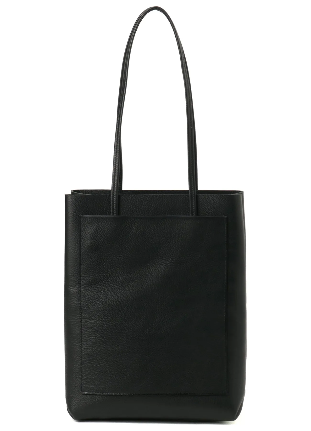 SHRUNKEN LEATHER BOX TOTE BAG