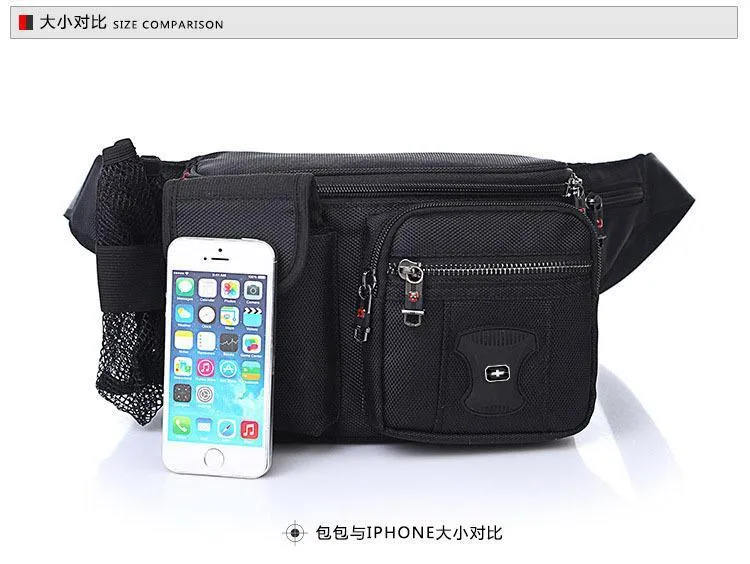 Small Black Sport Outdoor  Polyamides and Nylon Messenger bag