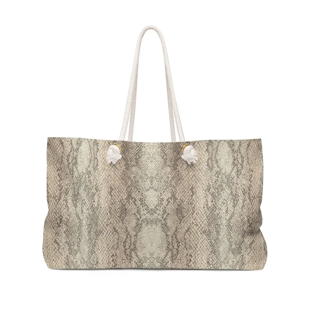 Snake Print Weekender Bag