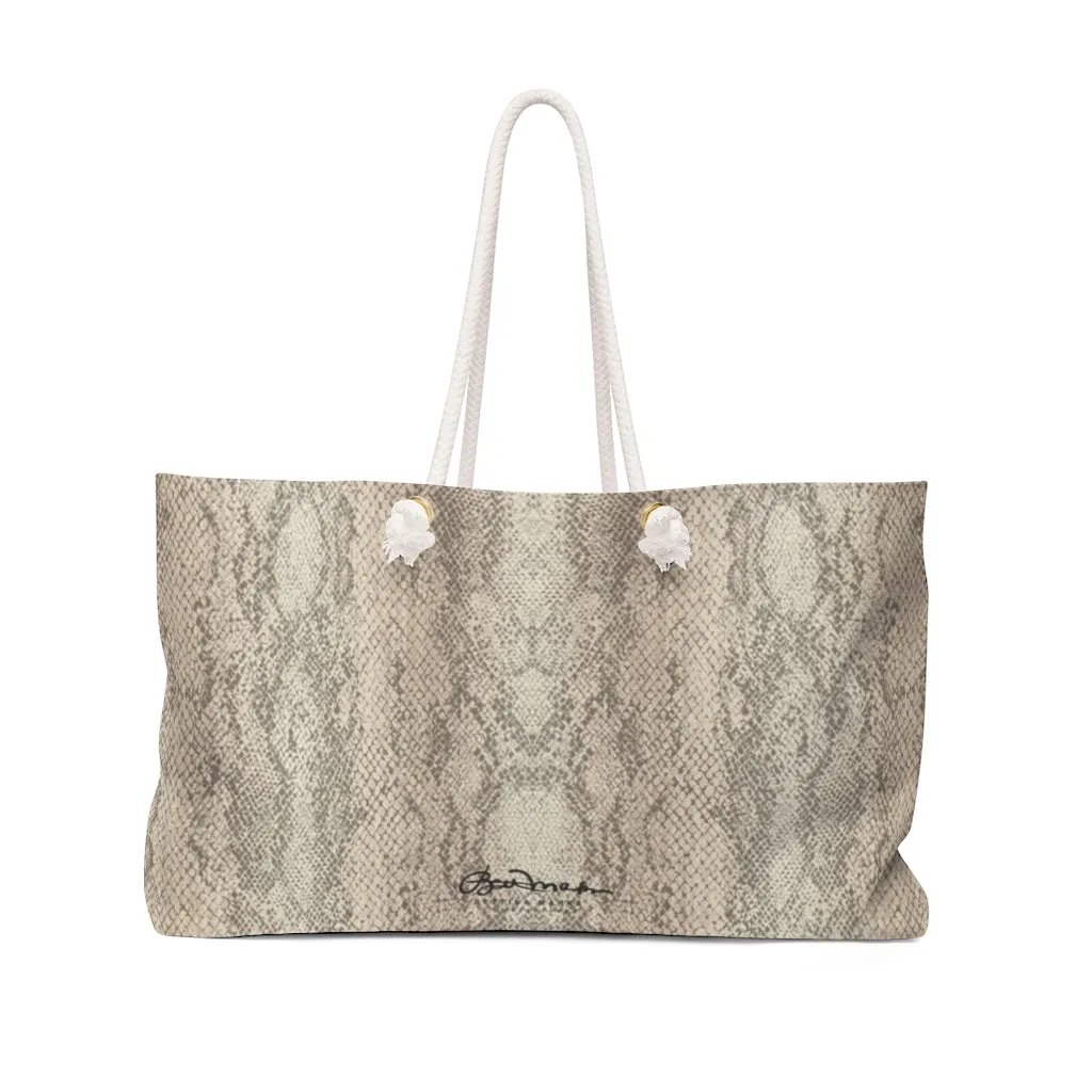 Snake Print Weekender Bag