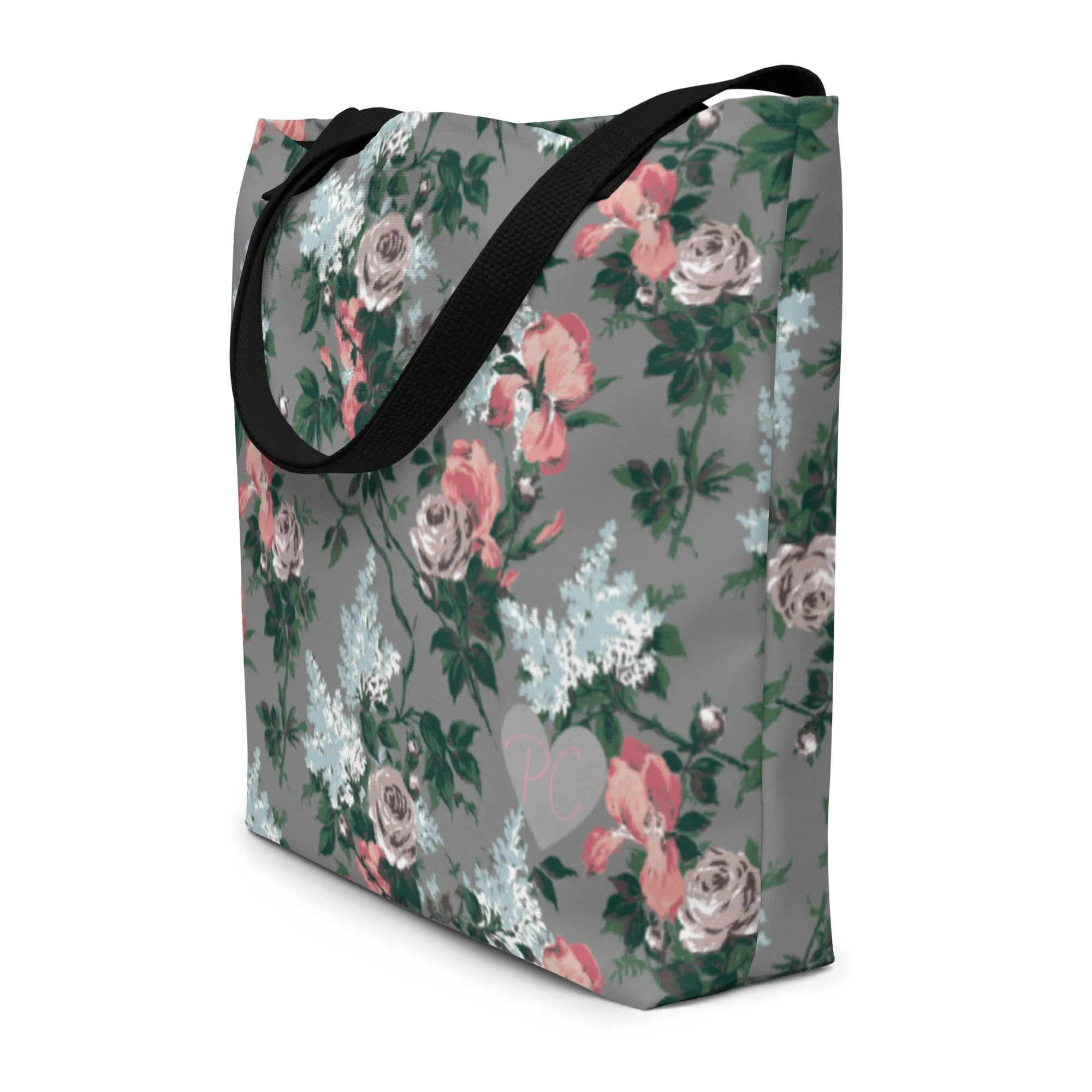 Sunny Days Large Shopper Tote Bag in J'Adore Paris Bella Roses Print | Pinup Couture