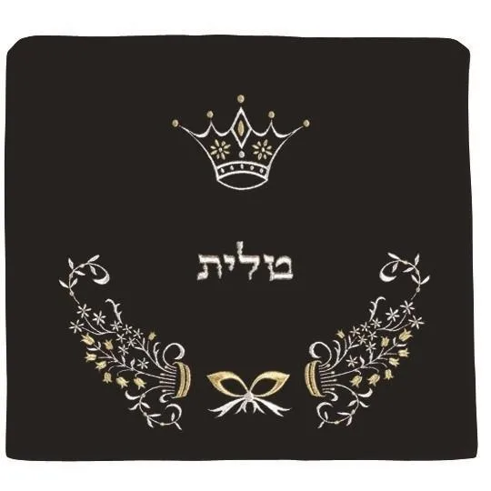 Tallit Bag - Velvet Bow & Crown