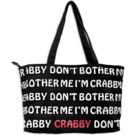 TBCR3 Robin Ruth Tote Bag - Black - Don't Bother Me I'm Crabby