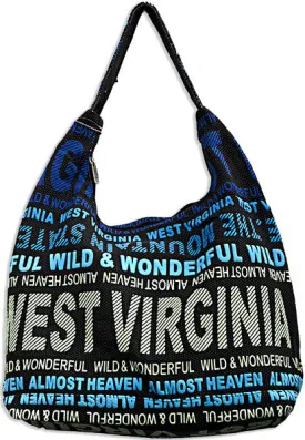 TBWV03 Robin Ruth Tote Bag - Big City - Black/Blue West Virginia