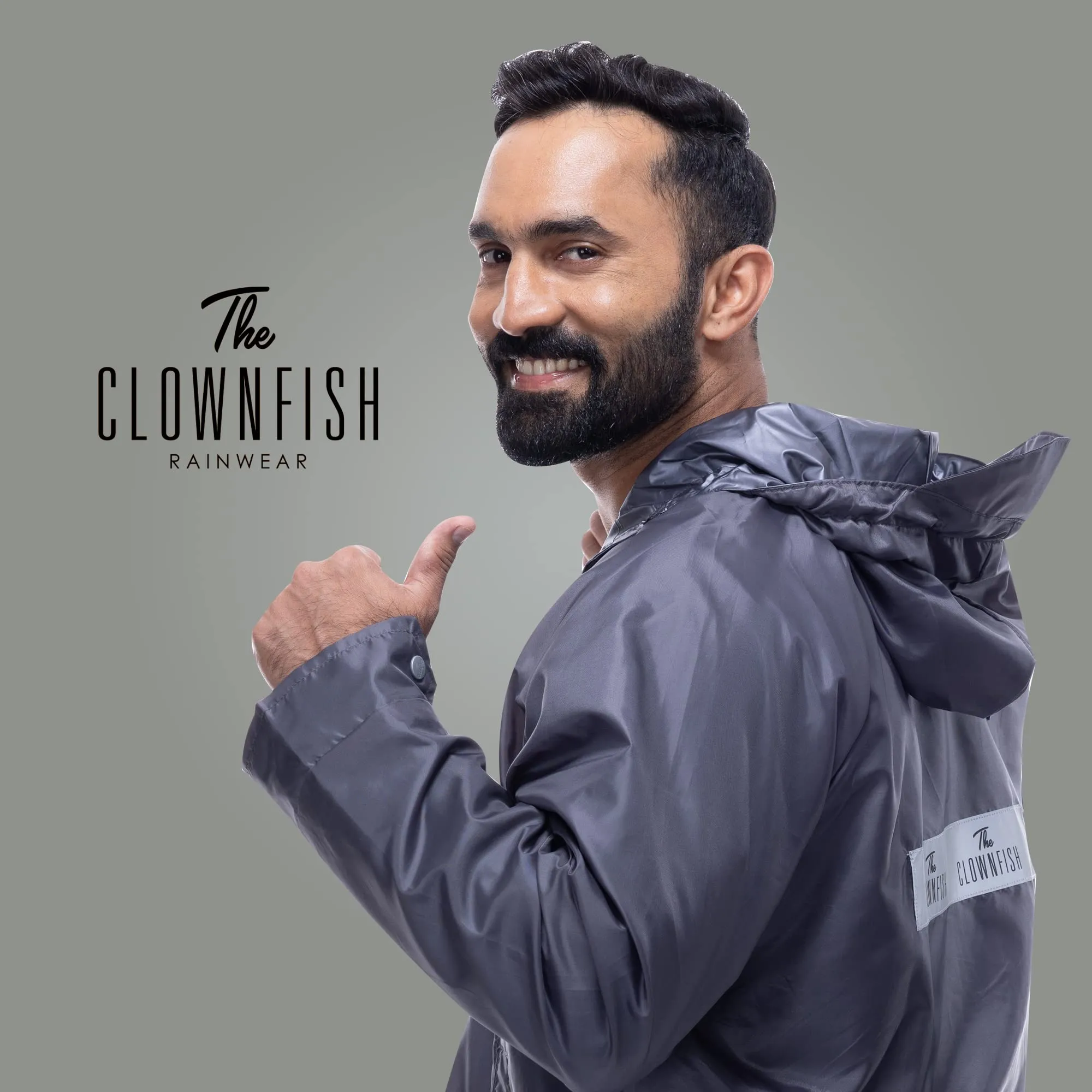 THE CLOWNFISH Sky Pro Series Men's Waterproof Polyester Double Coating Raincoat with Hood and Reflector Logo at Back. Set of Top and Bottom (Blue, XXXL)