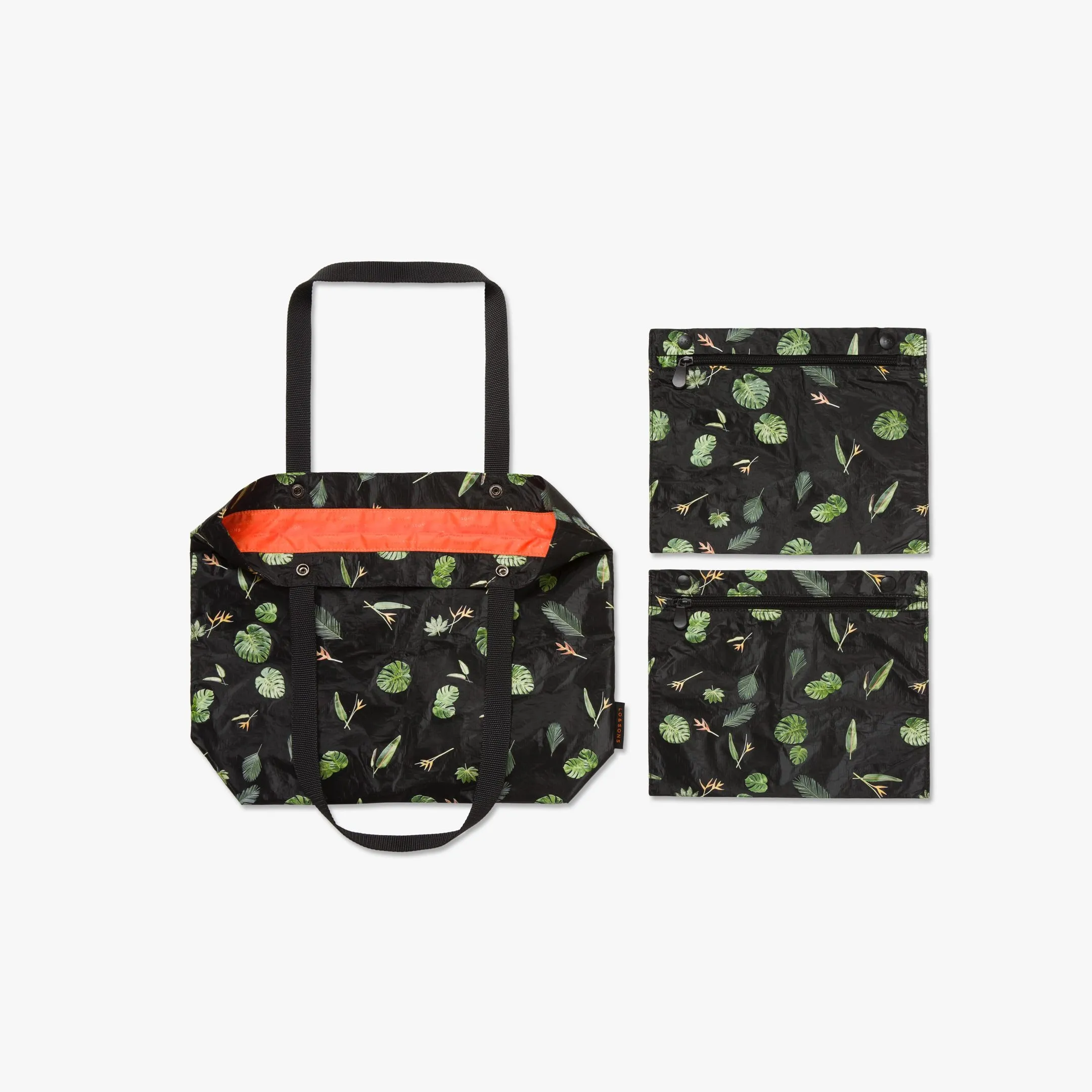 The Del Mar Packable Tote Small - Tyvek - Leaf Print