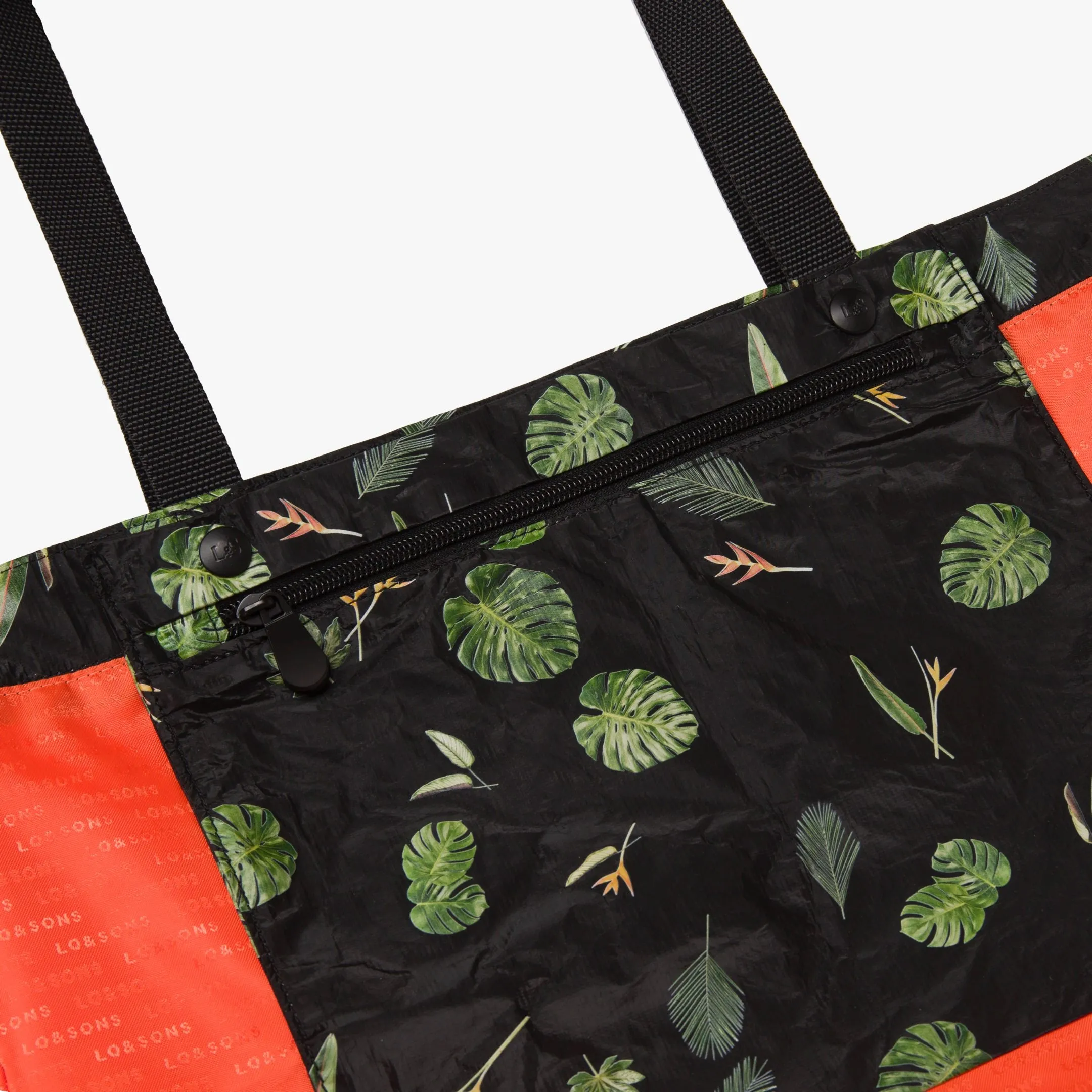 The Del Mar Packable Tote Small - Tyvek - Leaf Print