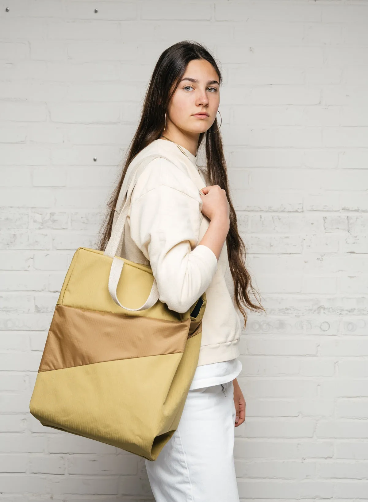 The New Tote Bag Moss & Camel Medium