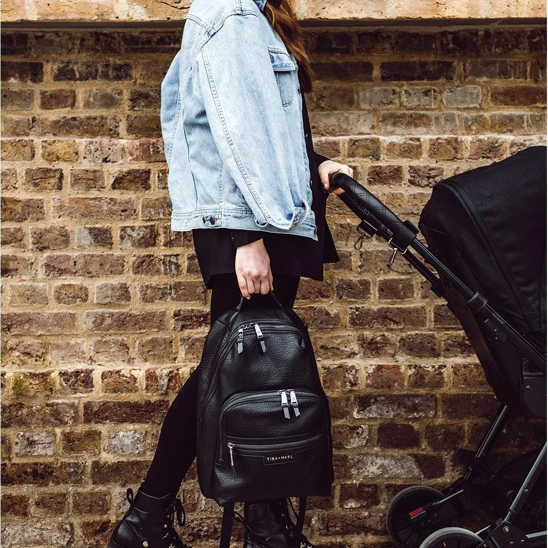 Tiba   Marl Elwood Changing Backpack - Black