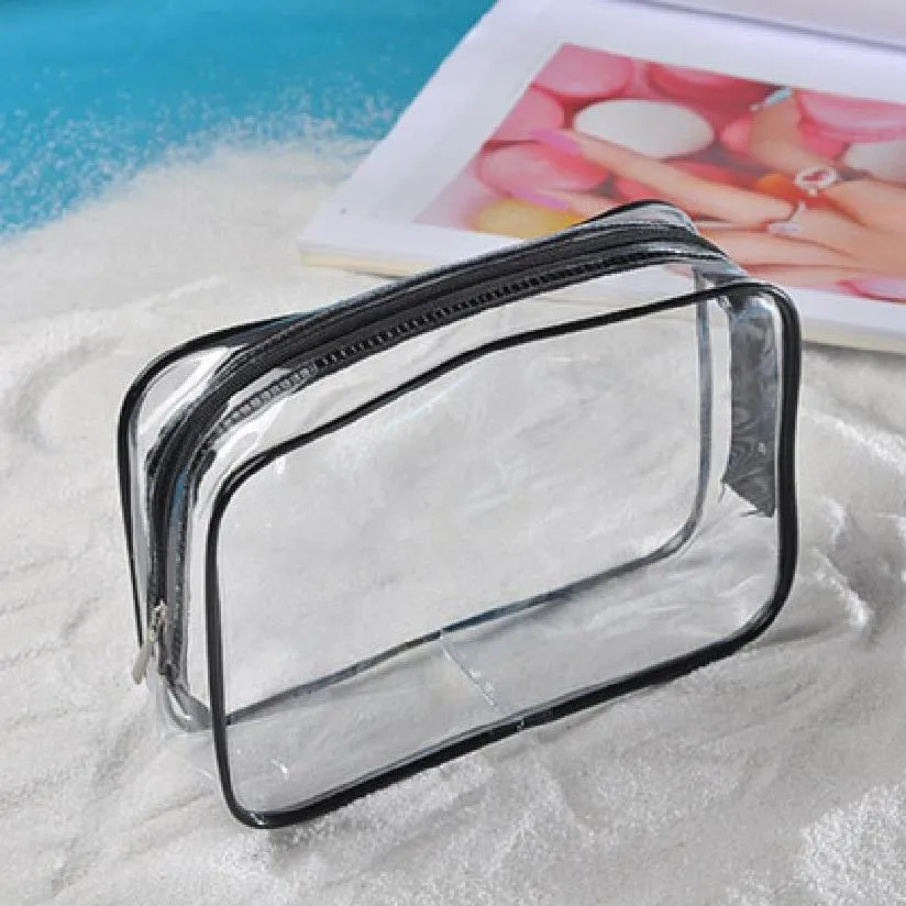 Travelfriendly Transparent Zipper Bag for Makeup and Toiletries