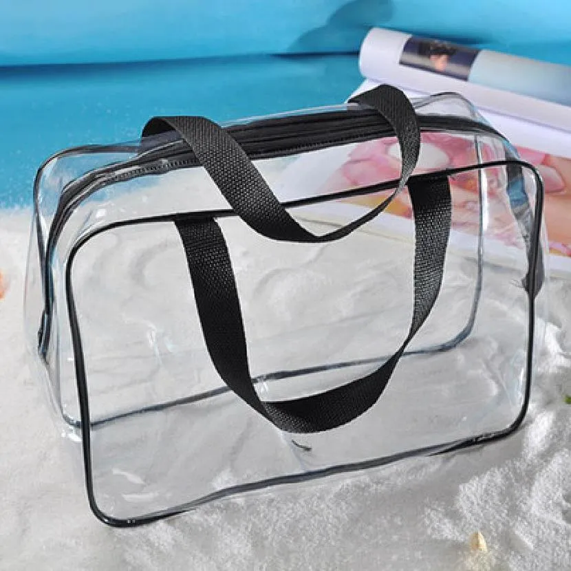 Travelfriendly Transparent Zipper Bag for Makeup and Toiletries