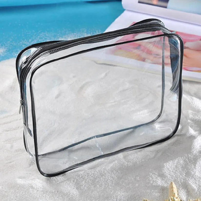 Travelfriendly Transparent Zipper Bag for Makeup and Toiletries