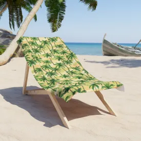 Tropical Palm Tree Microfiber Beach Towel (30" × 60")