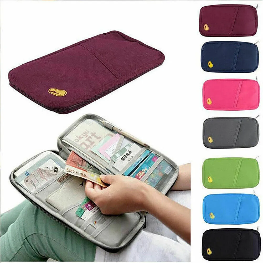 US 1-2 Pcs Travel Wallet Passport Holder Accessories Document Organizer Bag Case