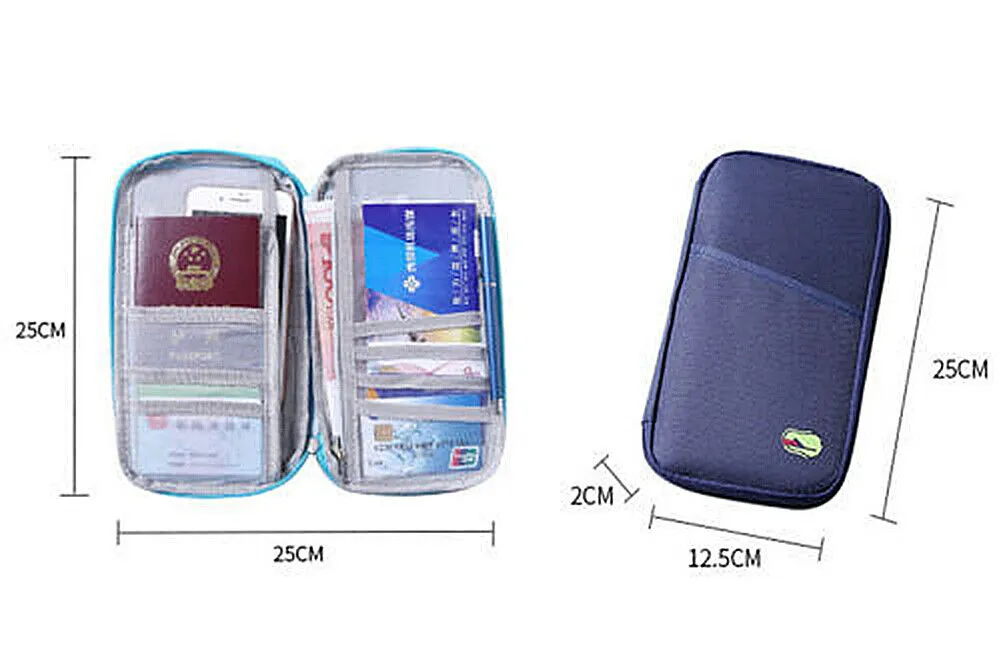 US 1-2 Pcs Travel Wallet Passport Holder Accessories Document Organizer Bag Case