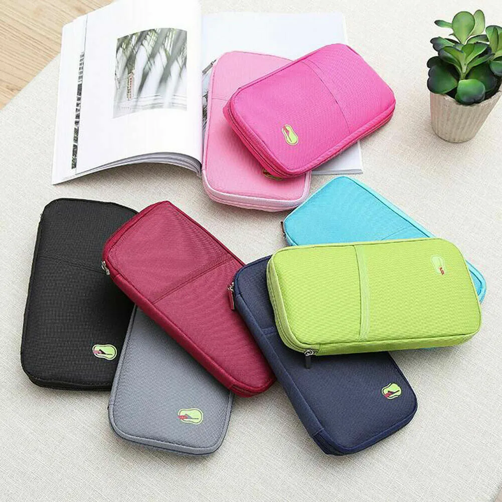 US 1-2 Pcs Travel Wallet Passport Holder Accessories Document Organizer Bag Case