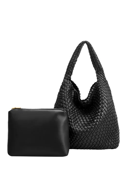 VEGAN LEATHER SHOULDER BAG