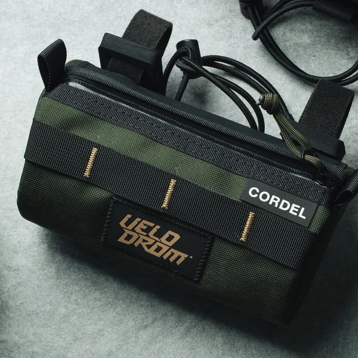 VELODROM RaceDay by Cordel Durum Mini Handlebar Bag - Heavy Graphic Olive