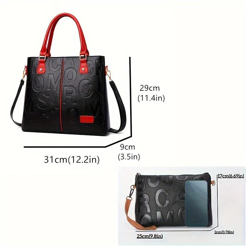 Versatile Leather Handbag Elegant Satchel Tote and Handbag