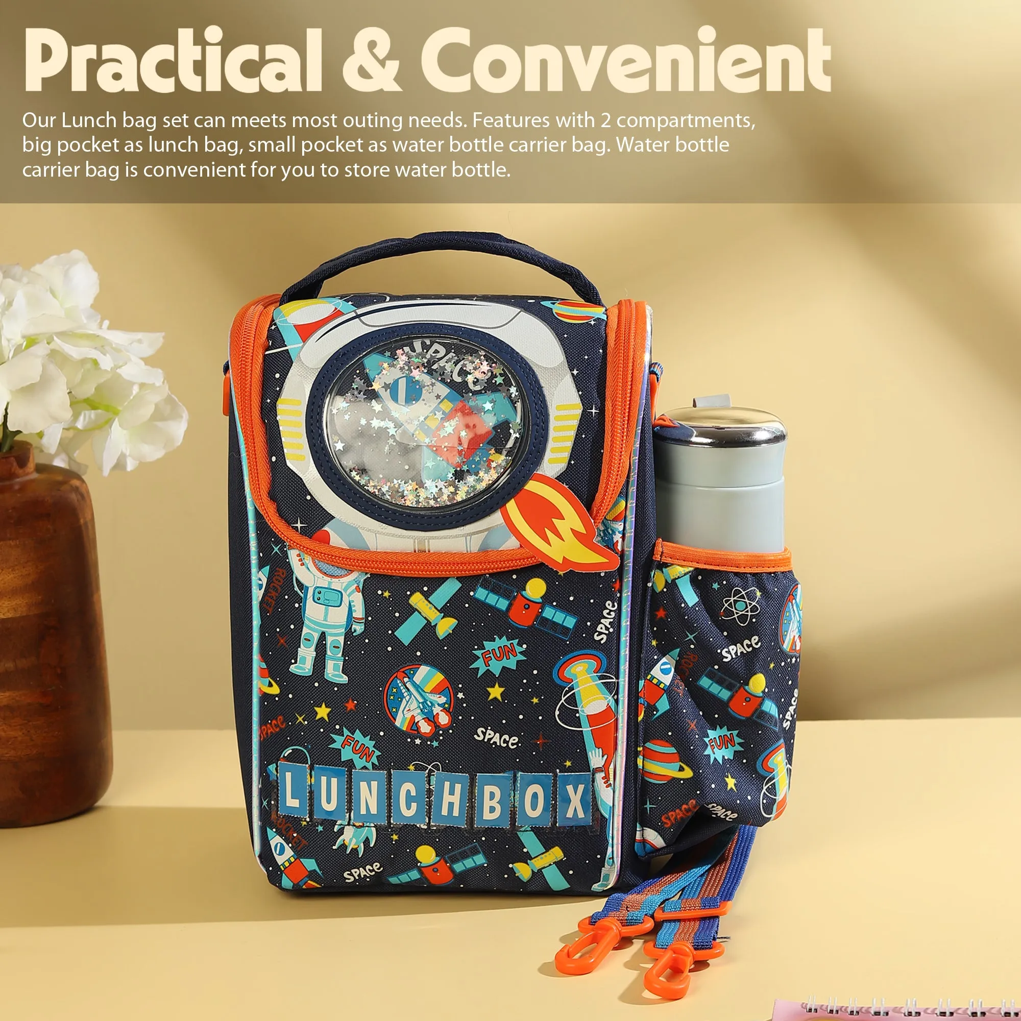 Vest Thermal Lunch Bag for Kids - Two Layer Insulated Cooler Bag