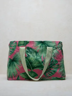 Westside Home Pink Tropical Printed Tote Bag